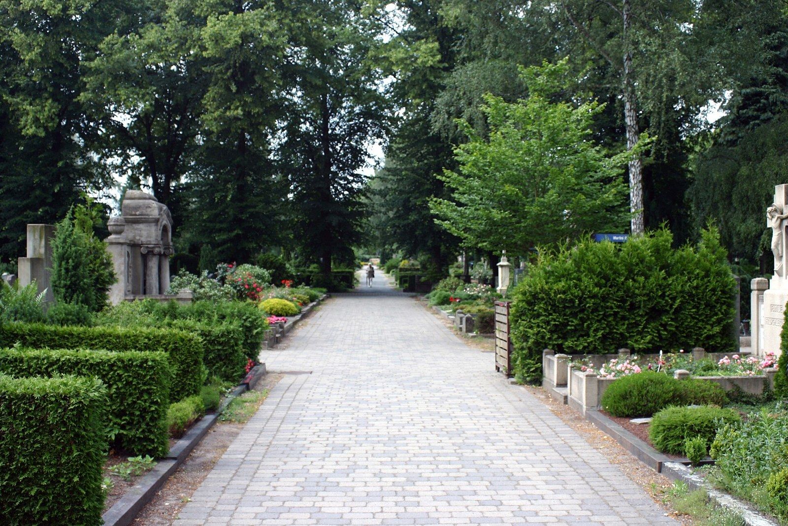 Weg und Grabstätten auf dem Zentralfriedhof Münster – Zentralfriedhof Münster